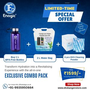 Exclusive Hydration Care Combo – Bottle, Water Bag & Cleaning Powder